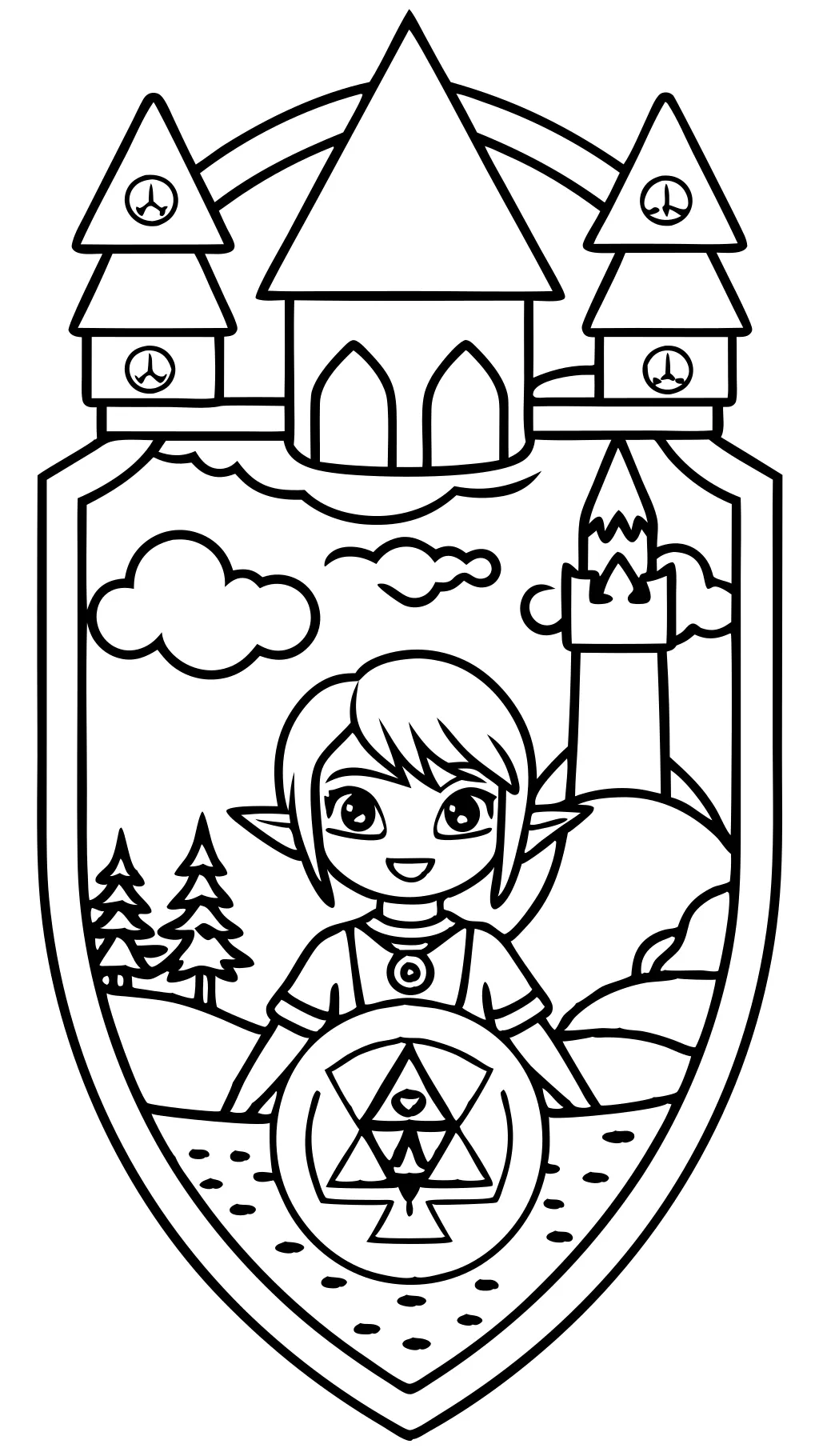 Páginas para colorear de Zelda